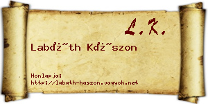 Labáth Kászon névjegykártya